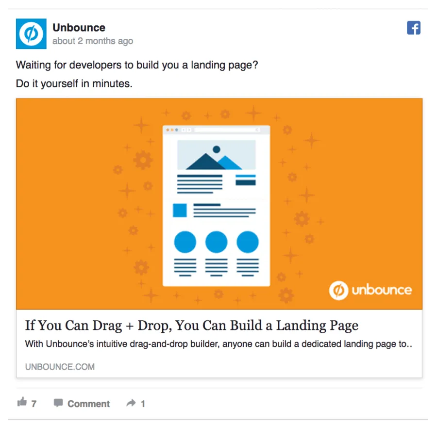 Paid Ad example from our paid earned and owned marketing channels article