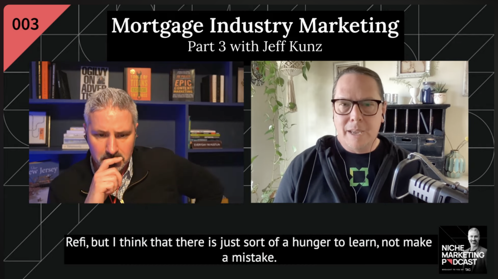 jeff kuns sharing content marketing advice for other mortgage companies