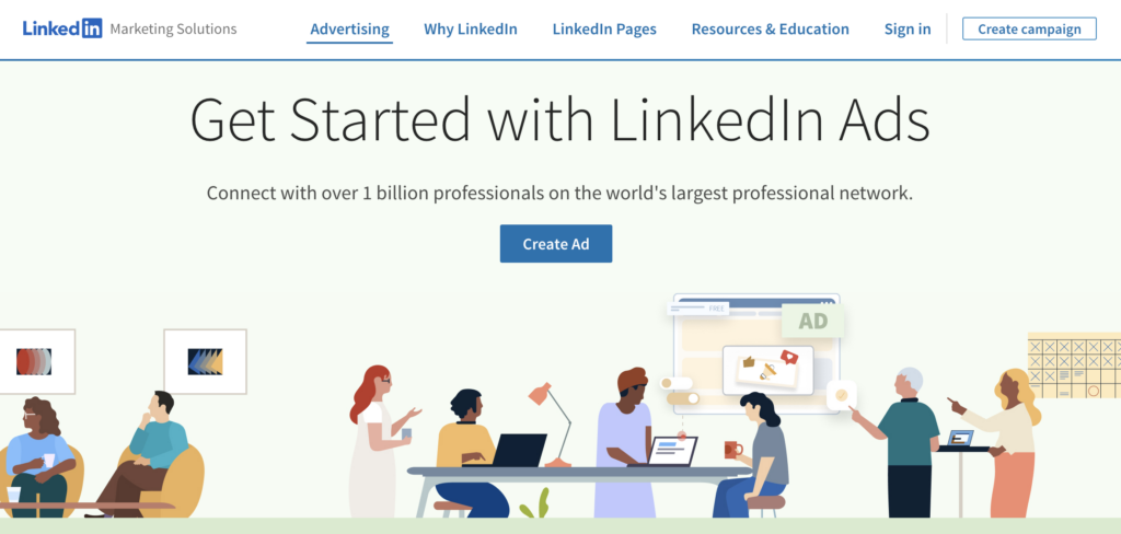 linkedin advertising is effective in B2B