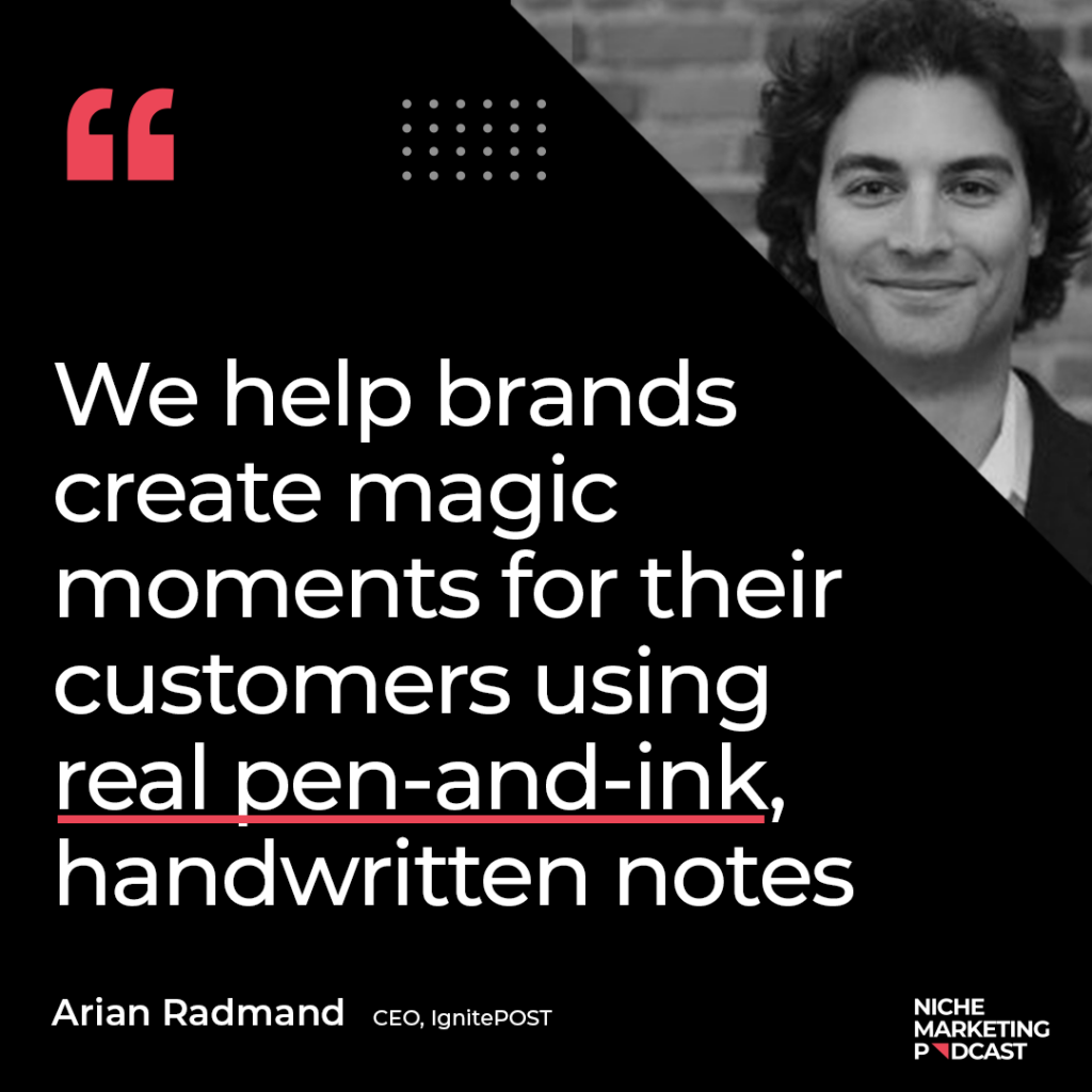 01 arian radmand social share - relationship marketing via handwritten notes