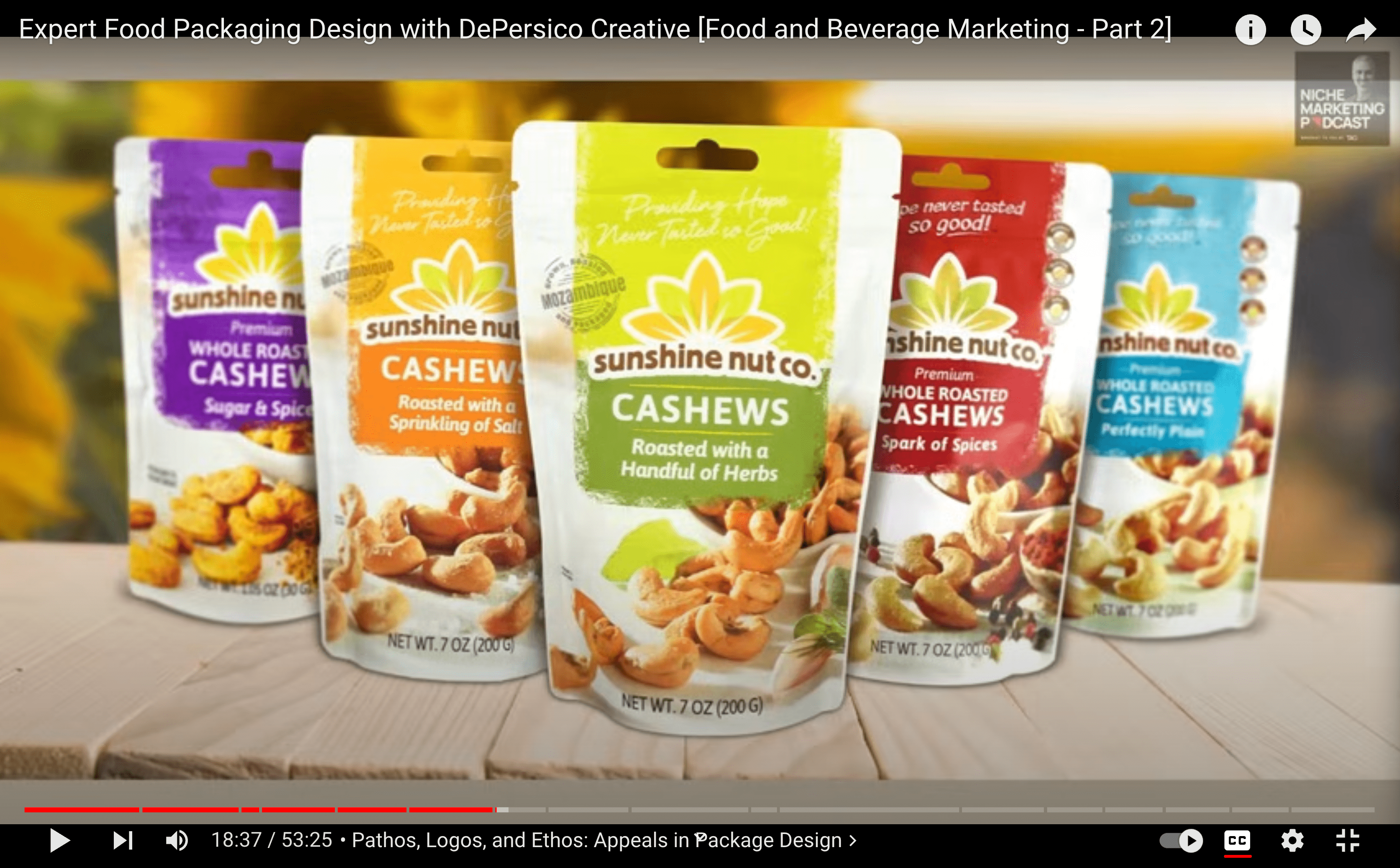 great food packaging and design example with cashews