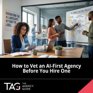 Marketing team vetting an AI-First Agency