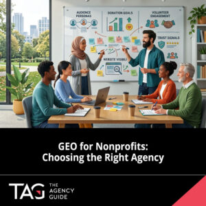 Non profit team working on marketing plan