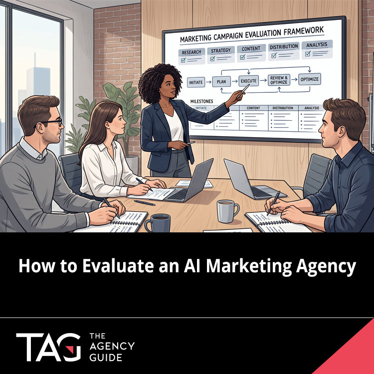 Team evaluating their needs for AI in marketing