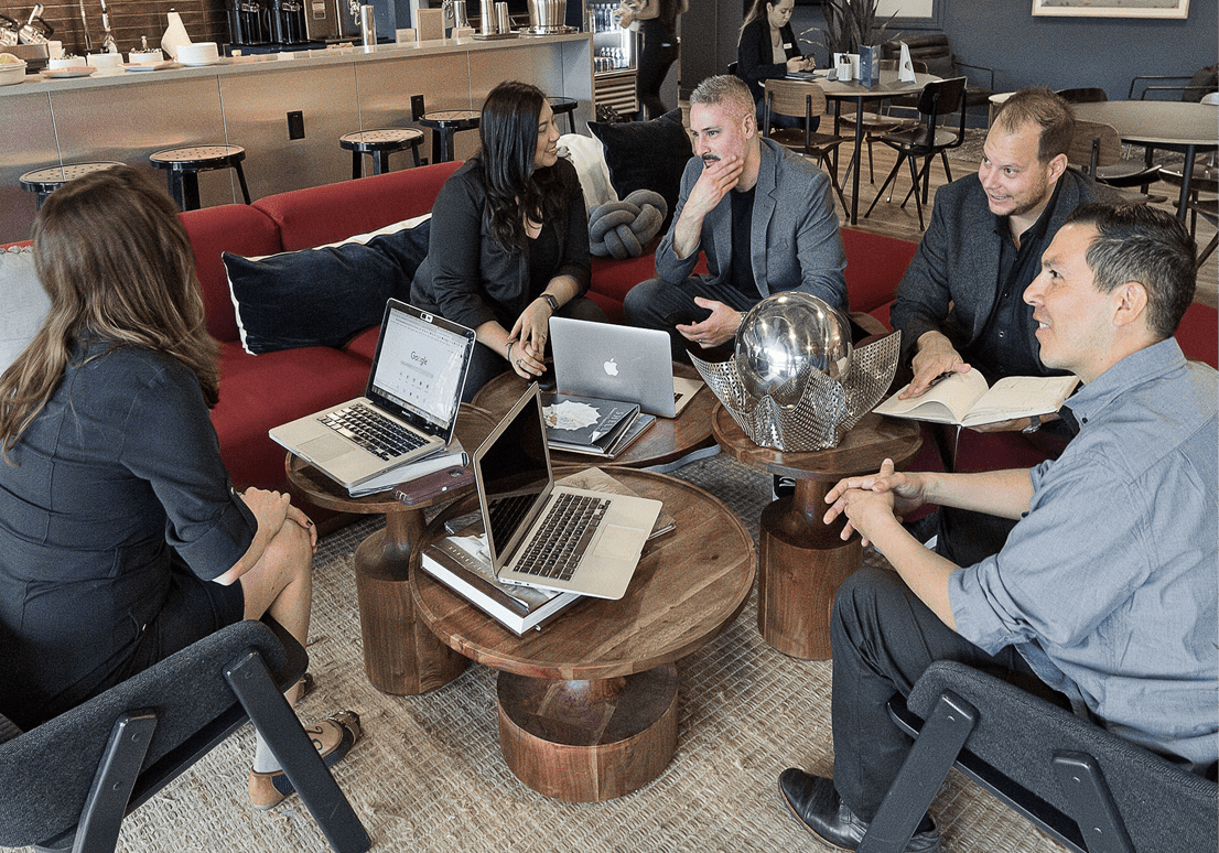 TAG team sitting together